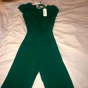 Reformation Mayer Emerald Green Jumpsuit. Size4P